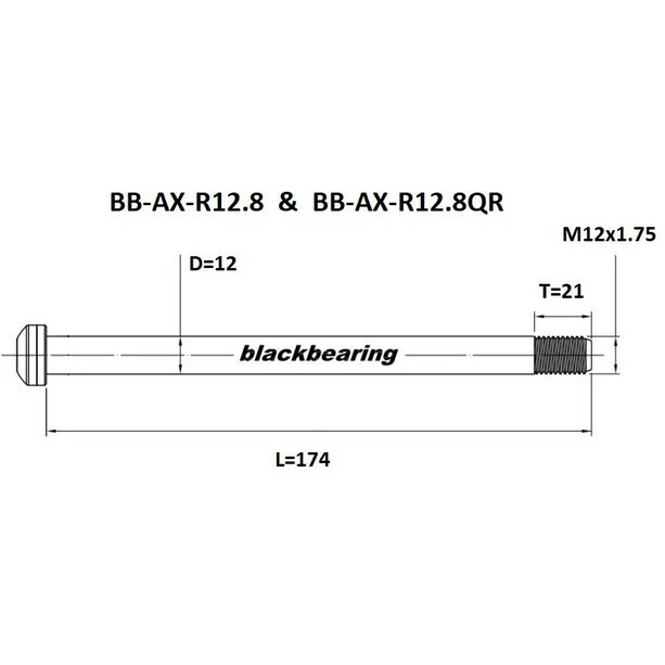 Black-bearing BLACK BEARING Steckachse Hinten 12x1,75mm 4 Black-bearing BLACK BEARING Steckachse Hinten 12x1,75mm – Bild 4