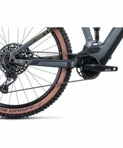 Cube Stereo Hybrid 120 TM 750 Oliv/grau -E-Mountainbikes Verkäufe cube stereo hybrid 120 tm 750 flashgreynolive 4 1