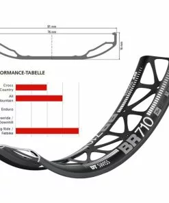 Dt-swiss DT Swiss BR 710 Felge 26" Schwarz -E-Mountainbikes Verkäufe dt swiss br 710 felge 26 schwarz 3
