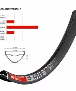 Dt-swiss DT Swiss EX 511 Felge 27.5" -E-Mountainbikes Verkäufe dt swiss ex 511 felge 275 4