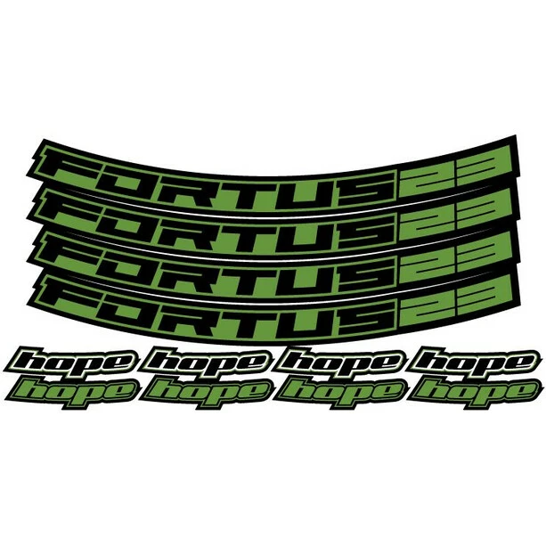Hope Fortus Sticker Set 23mm 27.5" Grün 1 Hope Fortus Sticker Set 23mm 27.5" Grün