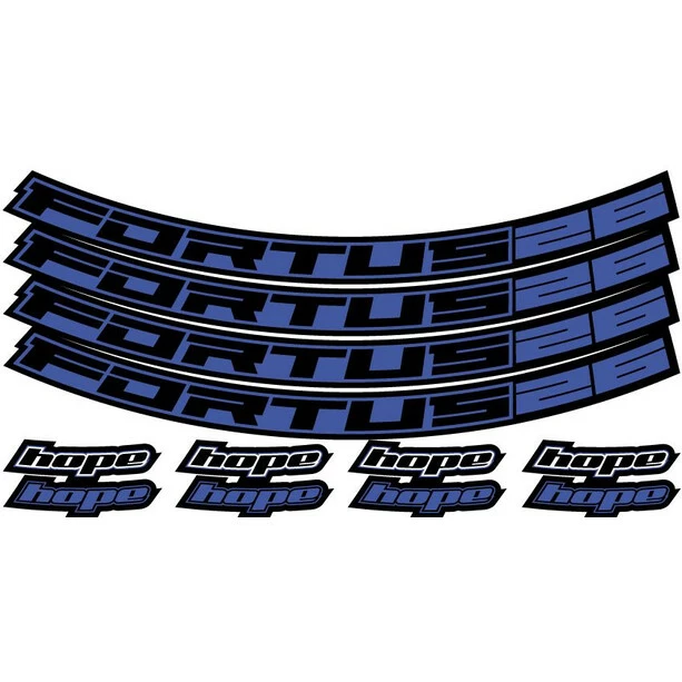 Hope Fortus Sticker Set 26mm 27.5" Blau 1 Hope Fortus Sticker Set 26mm 27.5" Blau
