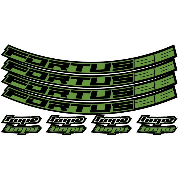 Hope Fortus Sticker Set 26mm 27.5" Grün 1 Hope Fortus Sticker Set 26mm 27.5" Grün