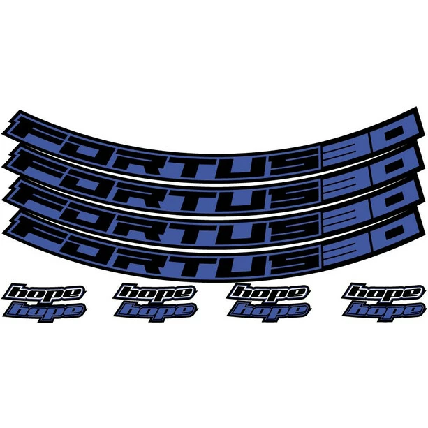 Hope Fortus Sticker Set 30mm 26" Blau 1 Hope Fortus Sticker Set 30mm 26" Blau