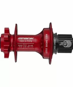 Spank Hex Drive 102T Hinterradnabe 12x148mm E-Plus Shimano MicroSpline Rot