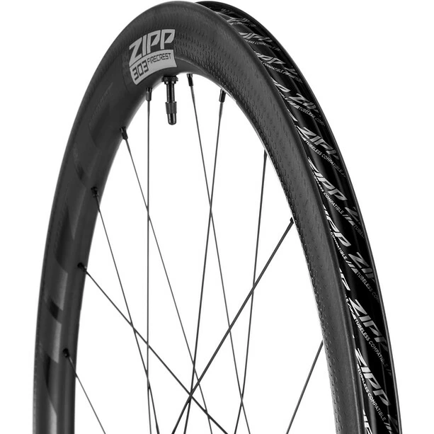 Zipp 303 Firecrest Hinterrad 28" 130mm Carbon Drahtreifen Tubeless XDR QR Schwarz 2 Zipp 303 Firecrest Hinterrad 28" 130mm Carbon Drahtreifen Tubeless XDR QR Schwarz – Bild 2